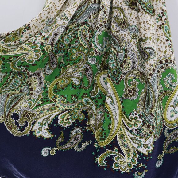 BCX Paisley Sundress Women 9 White Boho Garden Party Cruise Vacation Hippie - Picture 10 of 10